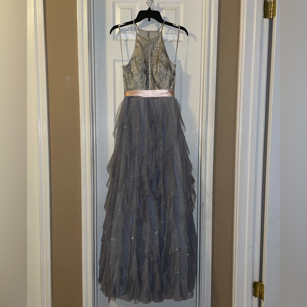Silver dress size 7 slight rip no top